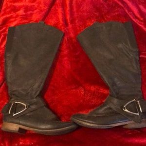 Maurices knee high wide calf black boots